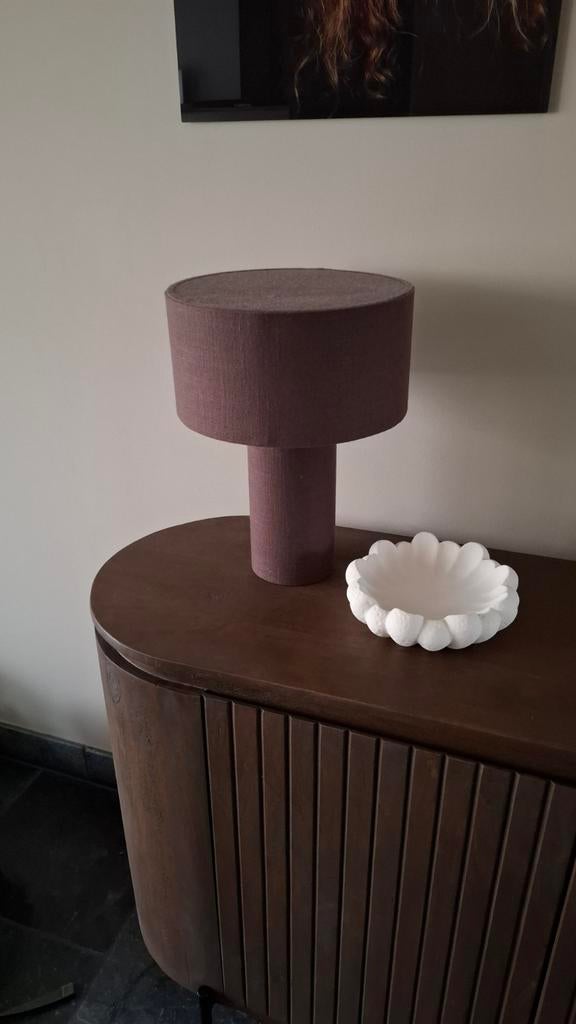 Tafellamp Karwei - Zo goed als nieuw, E27 fitting, Ophalen, Zo goed als nieuw, Stof, Minder dan 50 cm