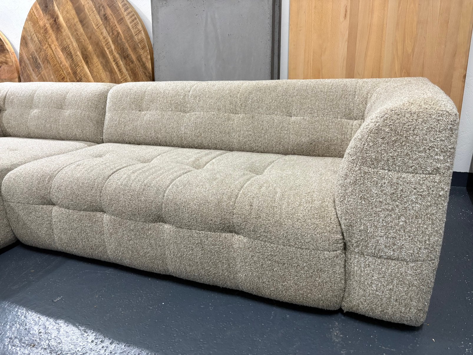 Taupe Belfast Design Hoekbank, Ophalen, 150 cm of meer, Vierpersoons of meer