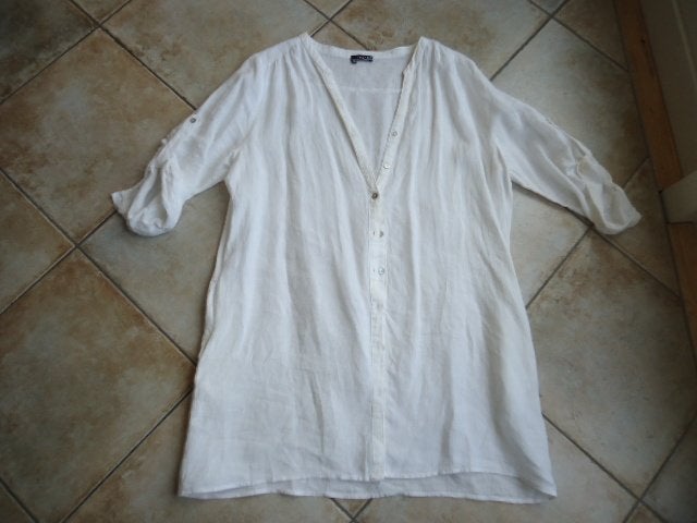 Norah Linnen Blouse Maat 40, Wit, Zo goed als nieuw, Norah, Ophalen