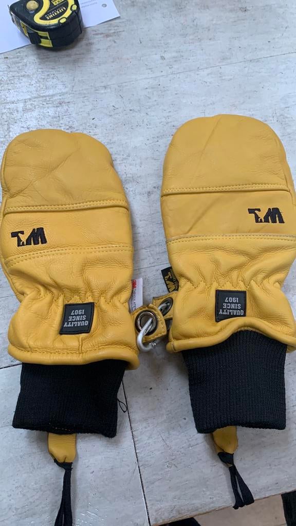 Leren ski handschoenen bijna nieuw. Kleine heren maat, Sport en Fitness, Skiën en Langlaufen, Overige merken, Ophalen of Verzenden