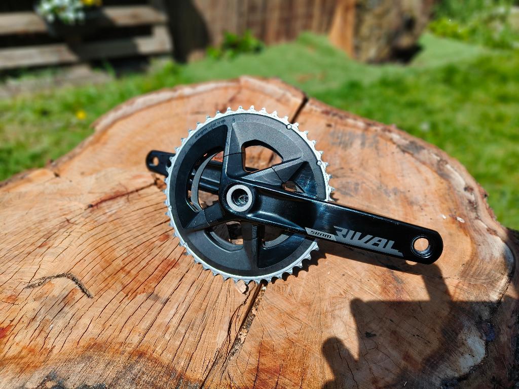 SRAM Rival D1 AXS Quarq powermeter crankset, Fietsen en Brommers, Fietsonderdelen, Gebruikt, Crankstel of Pedalen, Aluminium, Racefiets