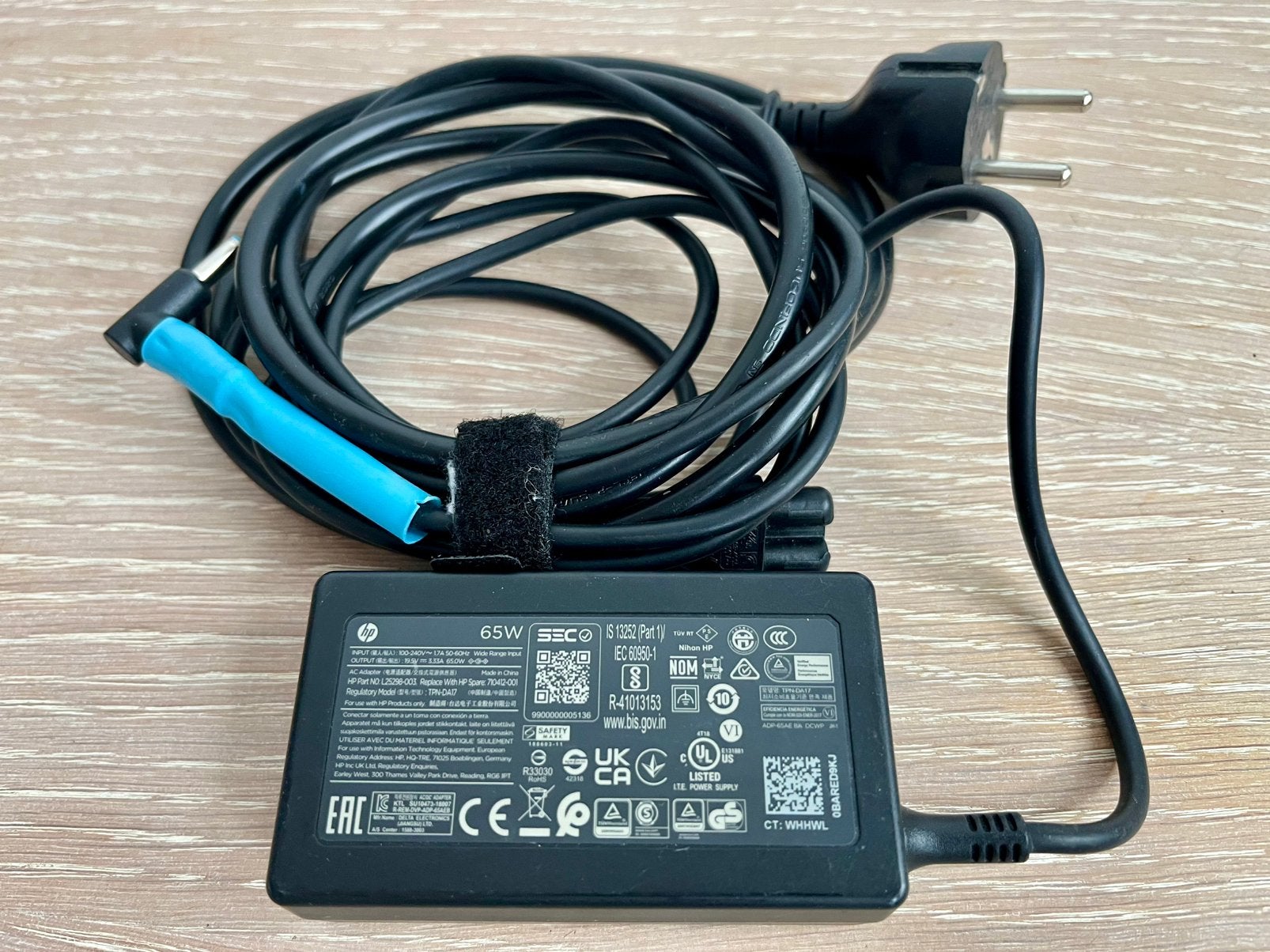 Originele HP 65W Laptop Oplader / Adapter – 19.5V 3.33A, Computers en Software, Laptop-opladers, Ophalen of Verzenden, Zo goed als nieuw
