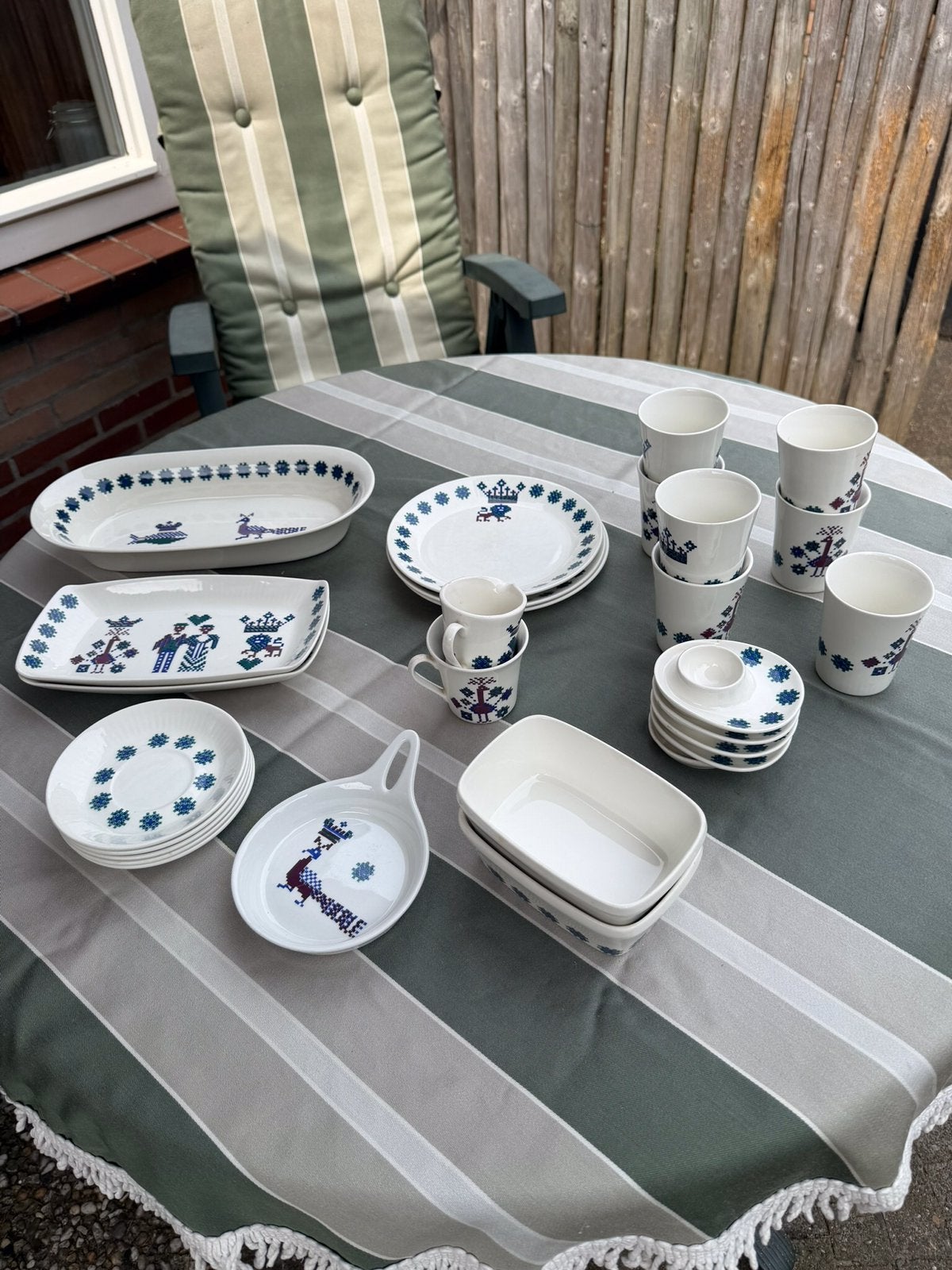 Servies Figgjo Flint Menu schalen kopjes eierdopjes, Ophalen