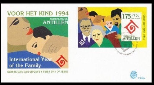 nederlandse antillen 1994 - FDC E259a - Kinderpostzegels, Ophalen of Verzenden