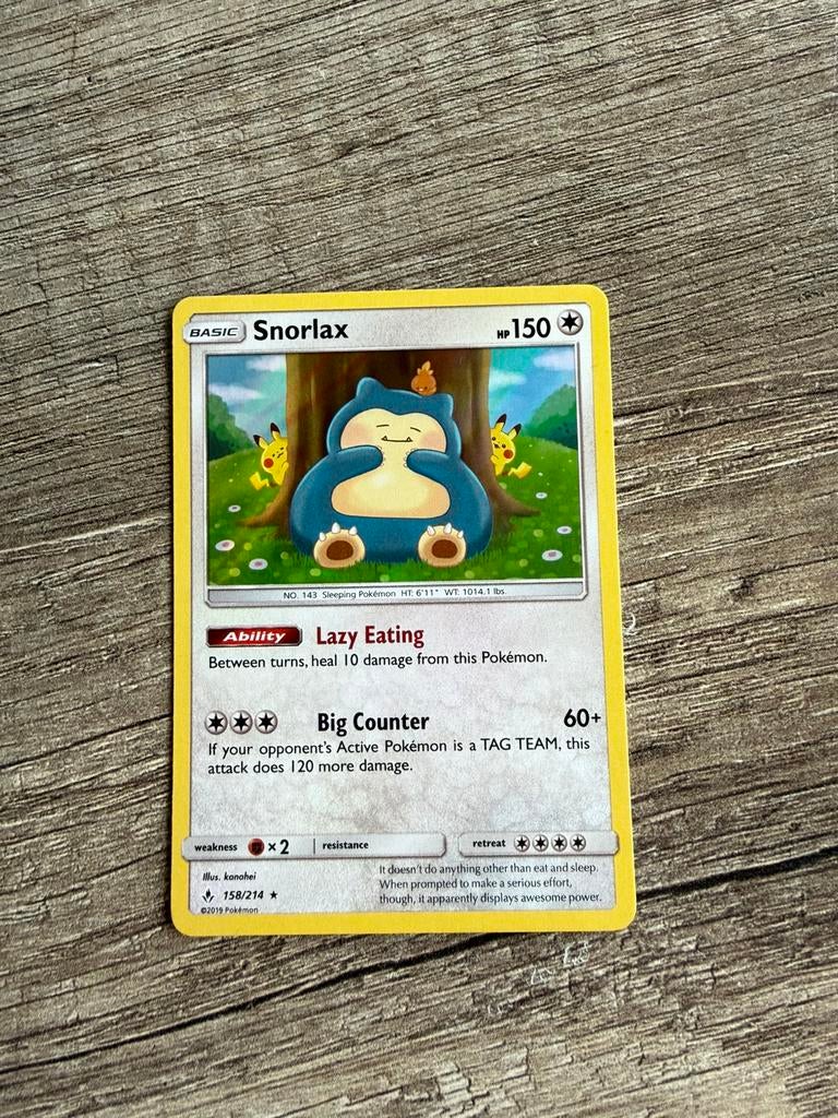 Snorlax Unbroken Bonds, Ophalen of Verzenden, Zo goed als nieuw, Losse kaart