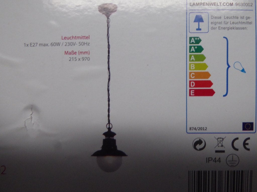 Eddie | hanglamp | nieuw in de verpakking, Ophalen of Verzenden, Nieuw, Metaal, E27 (groot)