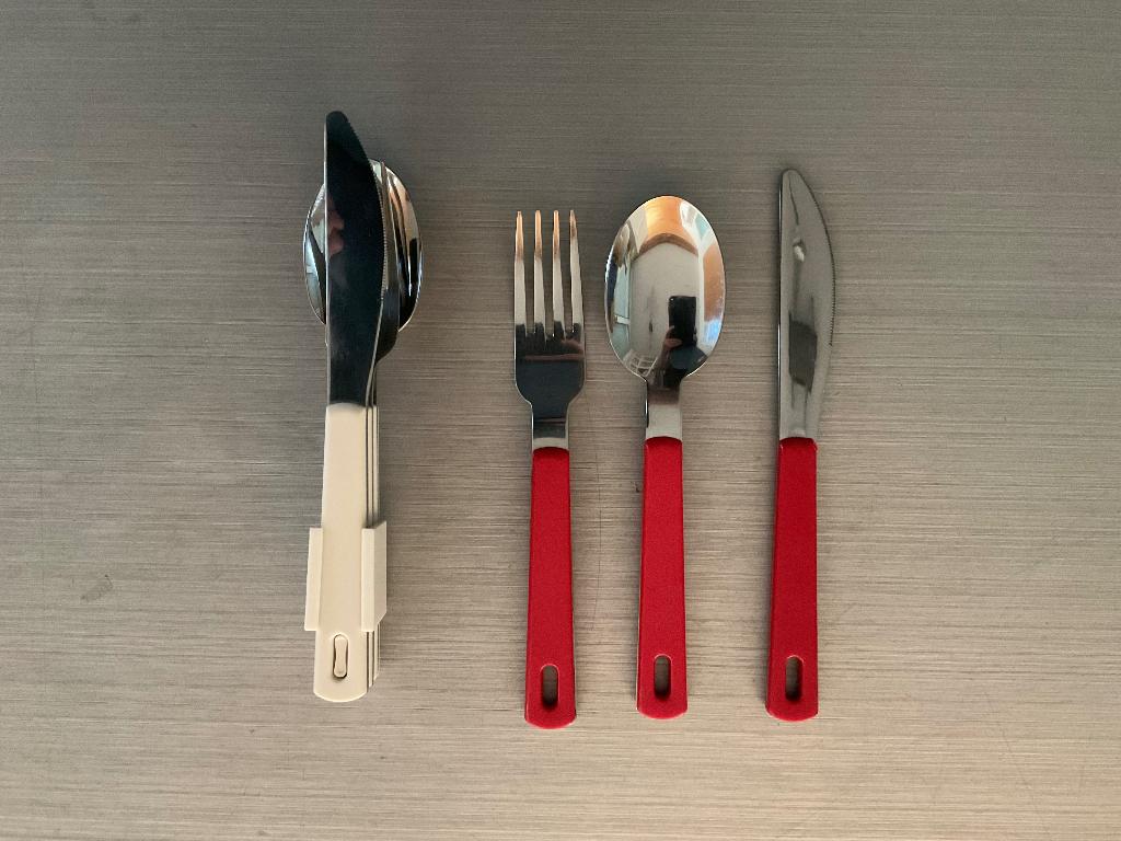 Vintage Mepal Rosti kampeerbestek; €5,00 per set, Ophalen of Verzenden, Gebruikt