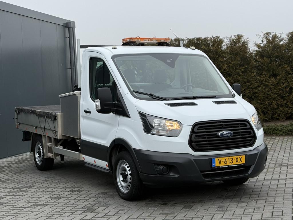 Ford Transit 2.0 TDCI EURO 6 / PICK UP / HIAB KRAAN T-CLX 01, Auto's, Bestelauto's, Euro 6, 4 cilinders, Wit, Bedrijf