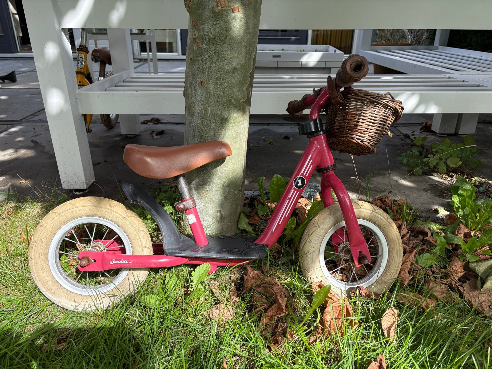 Bandits & angels loopfiets met mandje, Ophalen, Gebruikt, Loopfiets