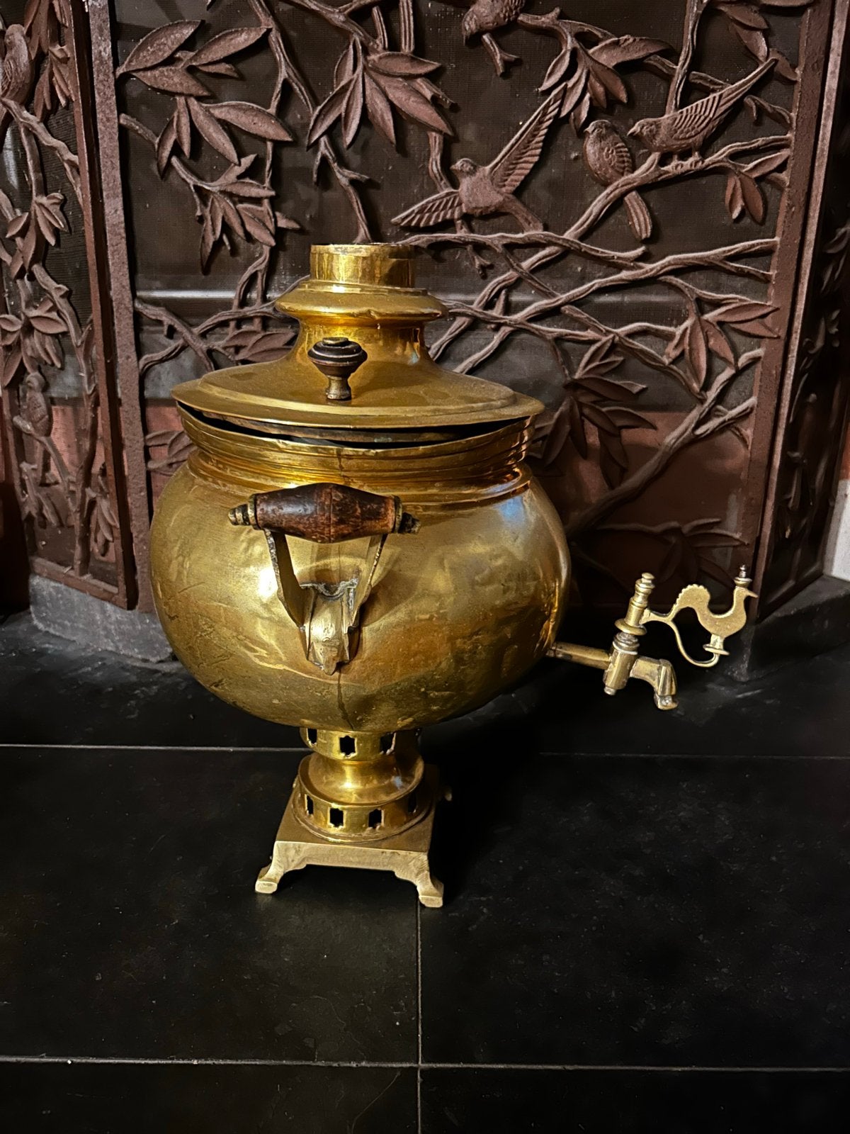 Antieke Russische Samovar - Messing, Ophalen of Verzenden