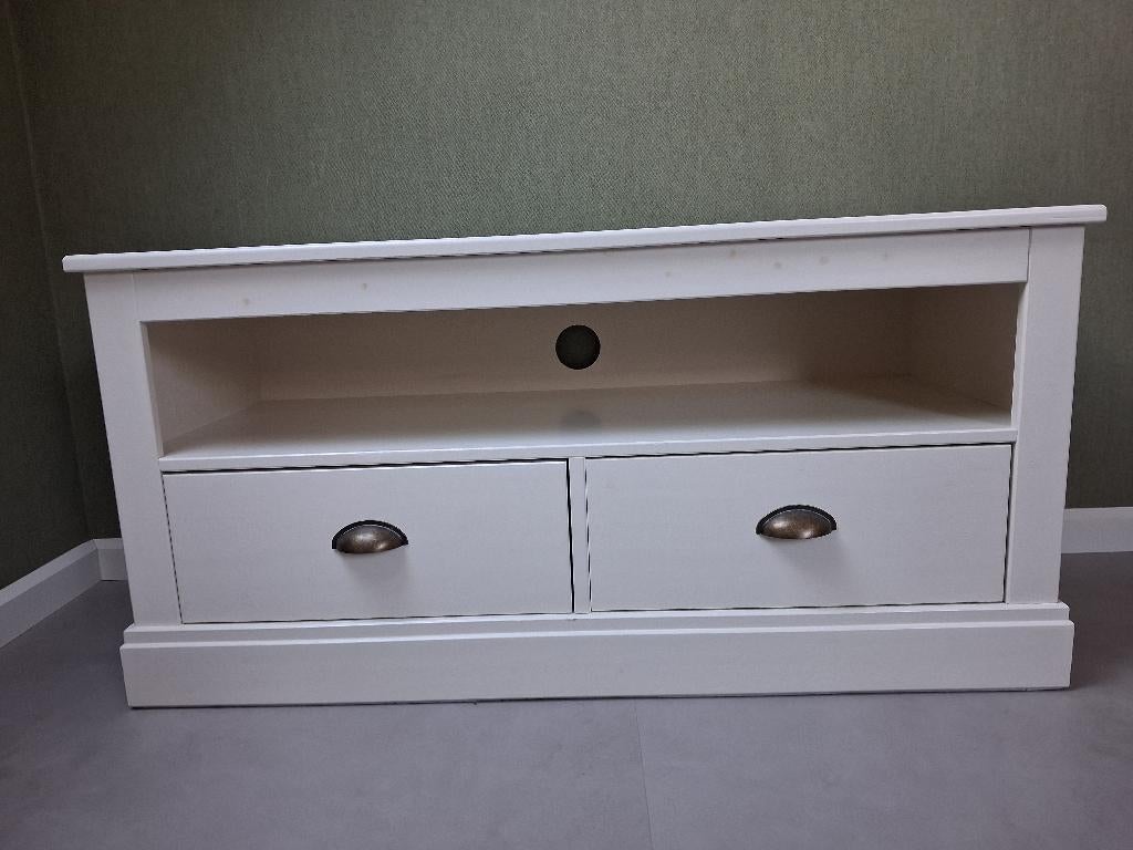 Grenen tv kast, Ophalen, Gebruikt, 100 tot 150 cm, Landelijk