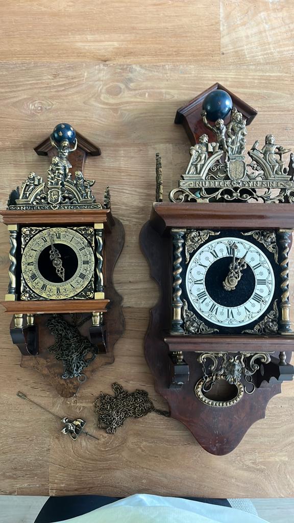 Twee Zaanse klokken - Antiek en Decoratief, Antiek en Kunst, Antiek | Klokken, Ophalen