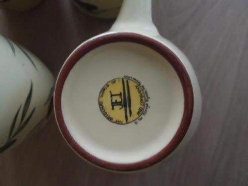 Schaal en theemokken JET, Ophalen, Overige stijlen, Aardewerk, Schaal of Schalen
