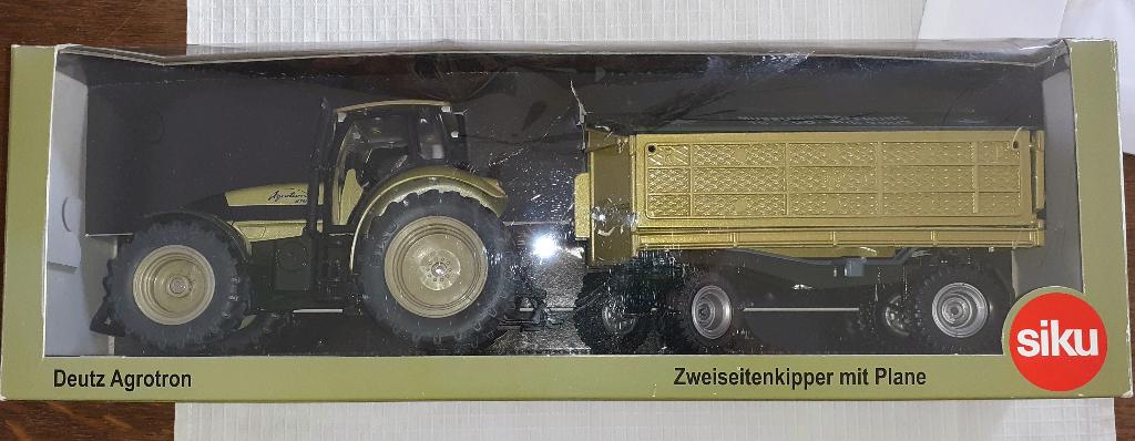 Deutz Agrotron met tweezijdige kipper - Siku, Hobby en Vrije tijd, Modelauto's | 1:32, Ophalen of Verzenden, Zo goed als nieuw
