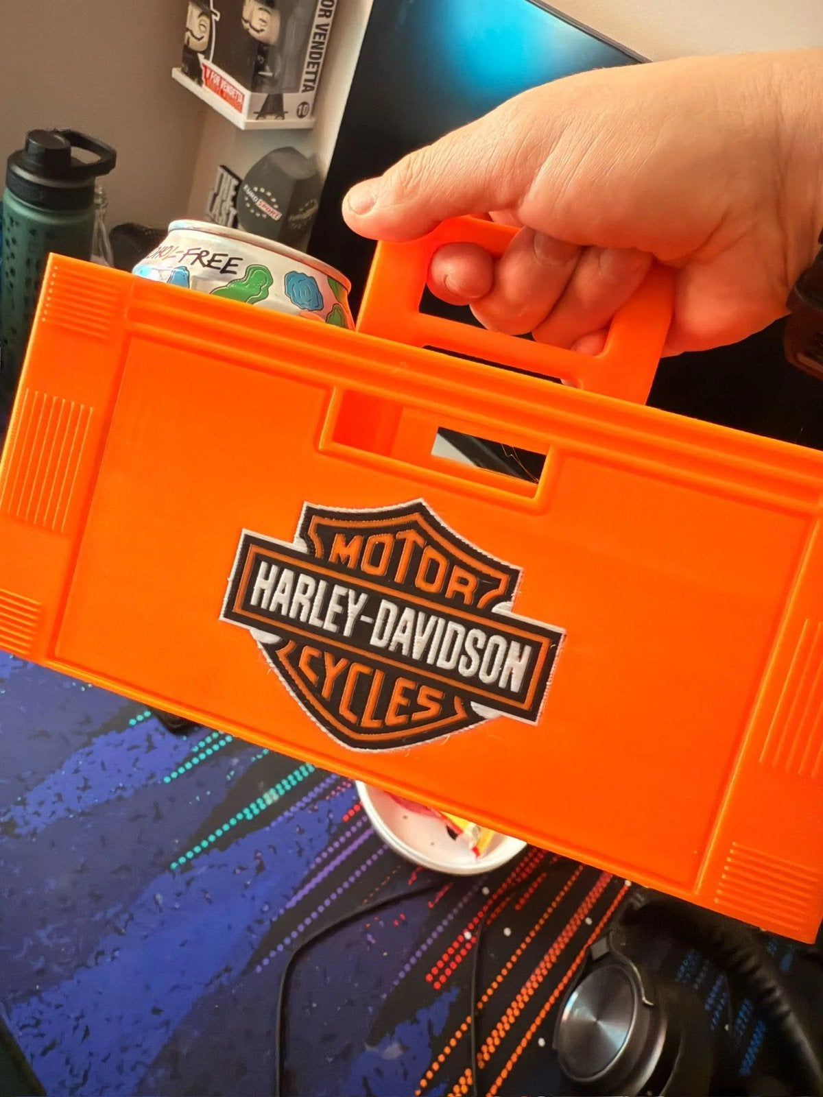 Harley Davidson mini krat, bierkrat, gereedschapskist, Ophalen of Verzenden, Nieuw, Overige typen, Overige merken