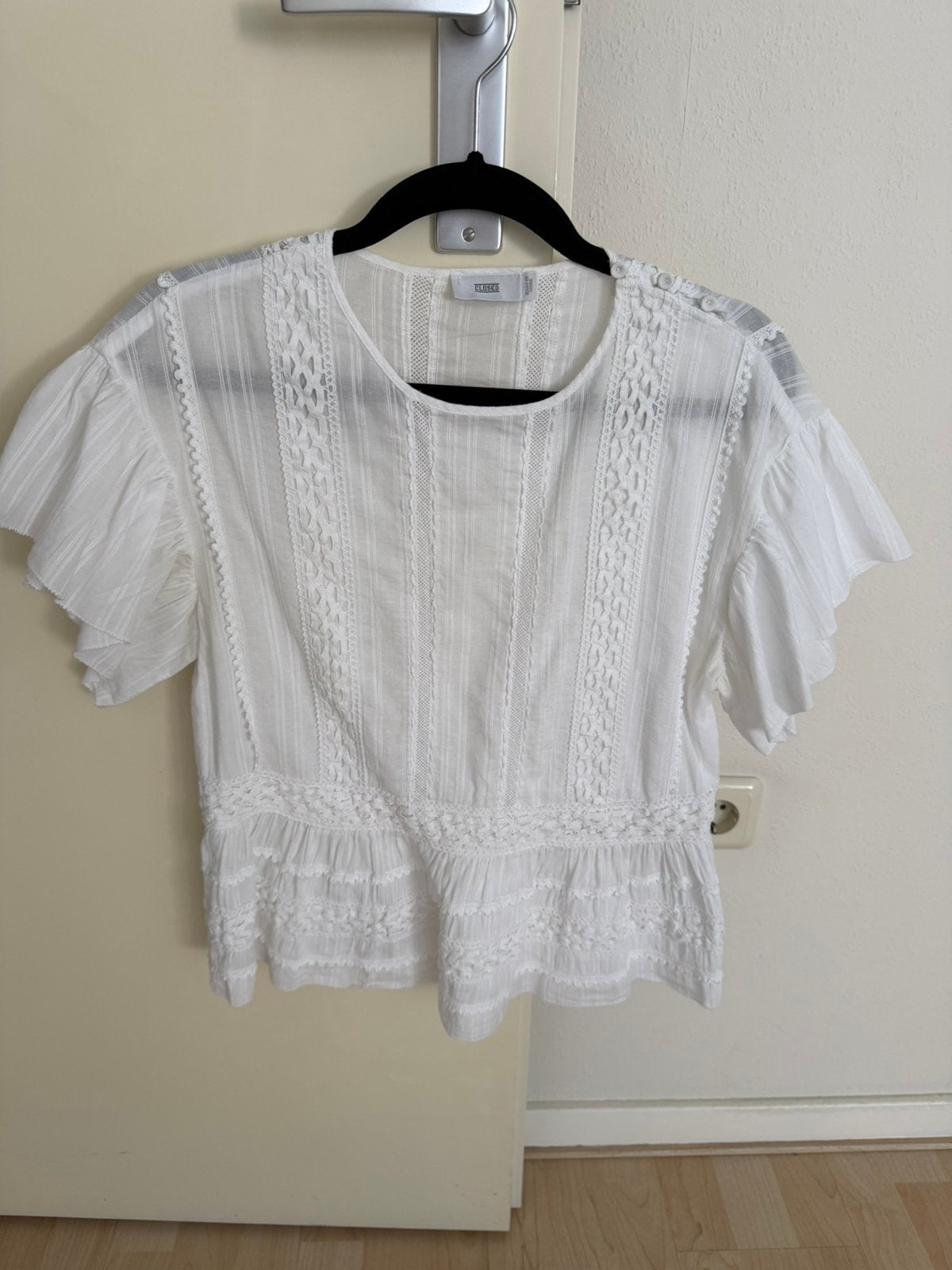 Closed - Witte katoenen top maat S, Kleding | Dames, Wit, Ophalen of Verzenden, Korte mouw, Maat 36 (S)