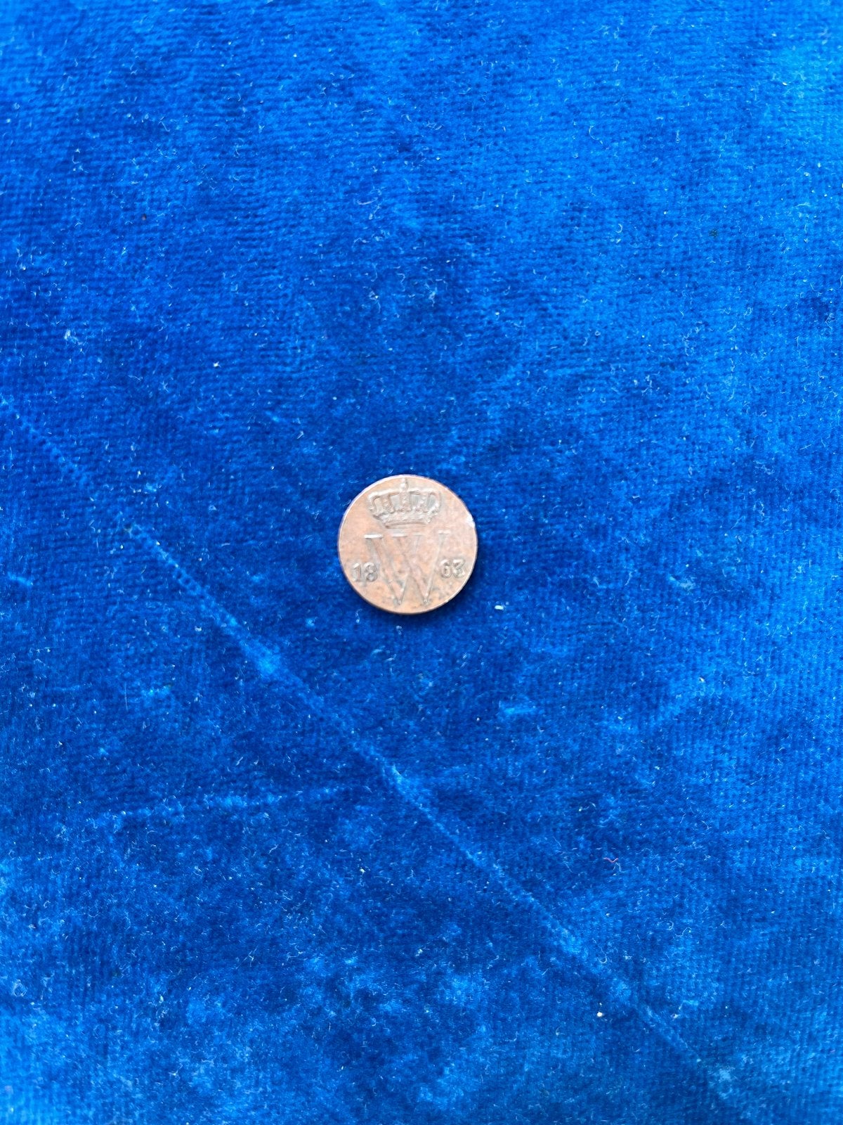 Nederlandse 1/2cent munt uit 1863, Koning Willem III, Ophalen of Verzenden, Koning Willem III, Overige waardes, Losse munt