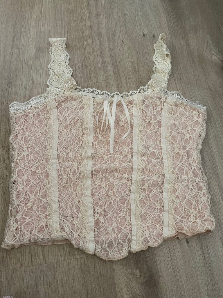 Zgan top met kant, Overige kleuren, Maat 42/44 (L), Ophalen of Verzenden, Zo goed als nieuw