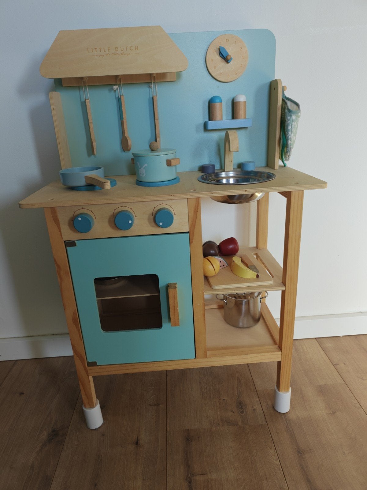 Little Dutch Houten Keuken met Accessoires en Fruit, Ophalen, Zo goed als nieuw, Jongen of Meisje