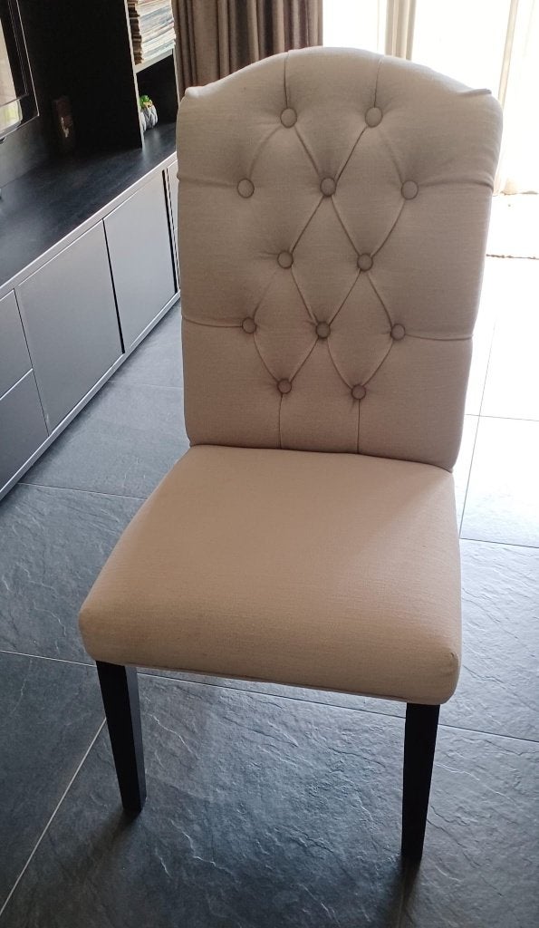 Eetkamerstoelen gecapitonneerd, Huis en Inrichting, Stoelen, Ophalen, Gebruikt, Overige kleuren, Drie