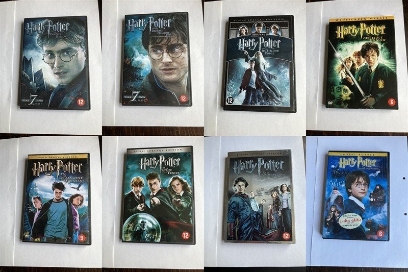 harry potter 1 2 3 4 5 6 7 8 (8 stuks) collectie Compleet, Alle leeftijden, Nederlands, Fantasy, Ophalen of Verzenden