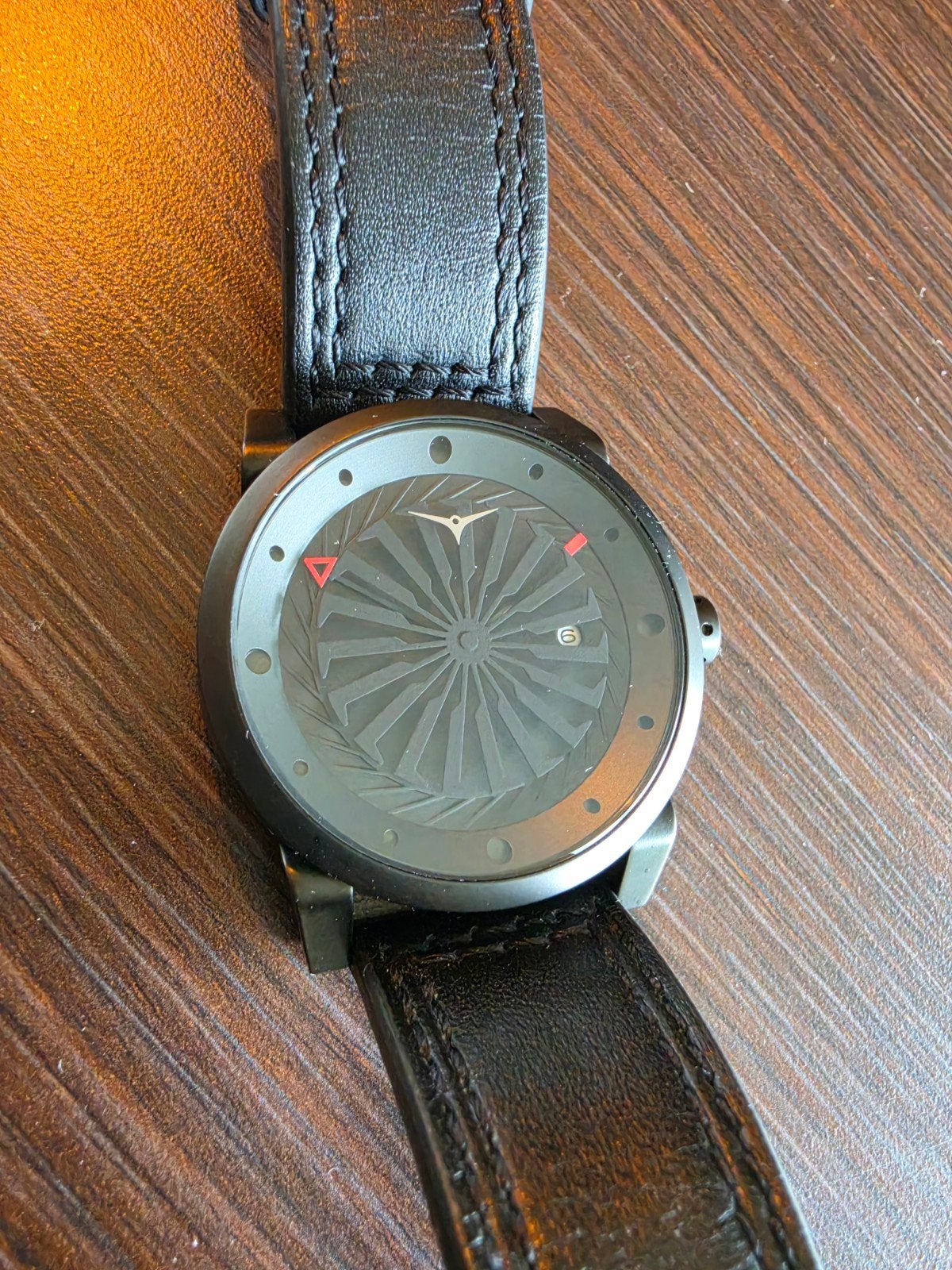 Zinvo Blade Phantom Black - Automaat - 44mm - Saffierglas, Overige merken, Leer, Staal, Polshorloge