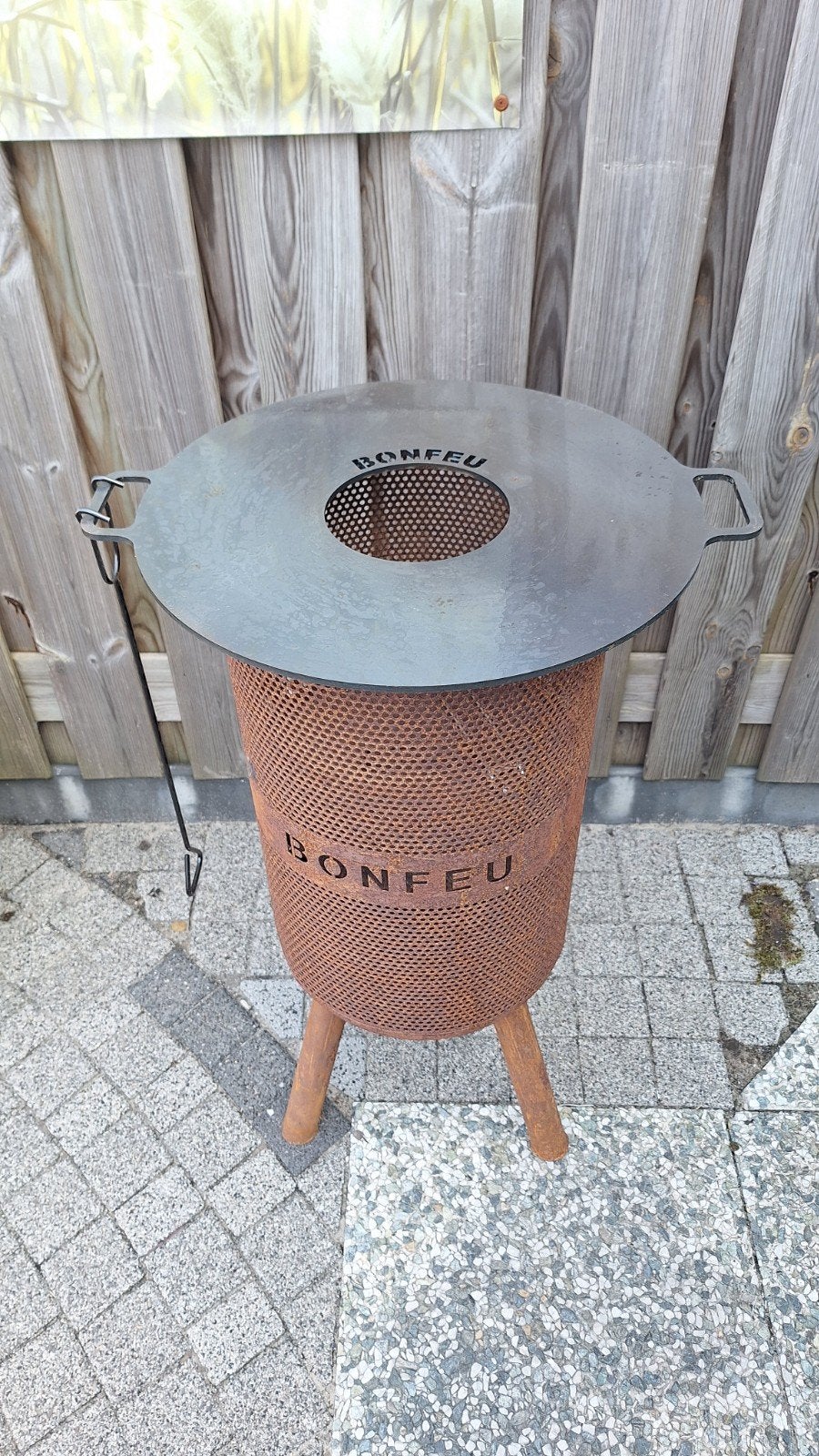Nieuw!! Bonfeu vuurton/vuurkorf met grill en bakplaat, Ophalen, Nieuw, Vuurkorf