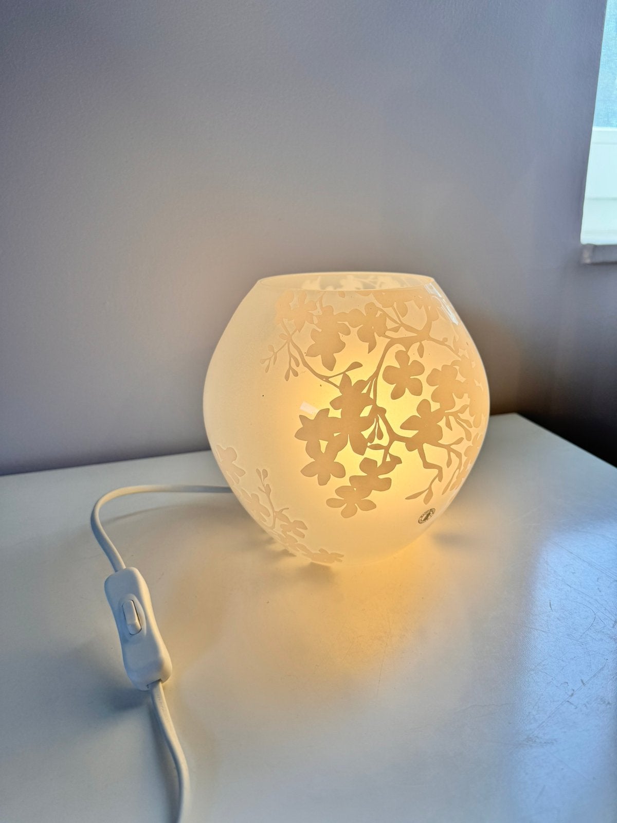 Ikea tafellamp Knubbig 18cm glas, Ophalen of Verzenden, Zo goed als nieuw, Glas, IKEA