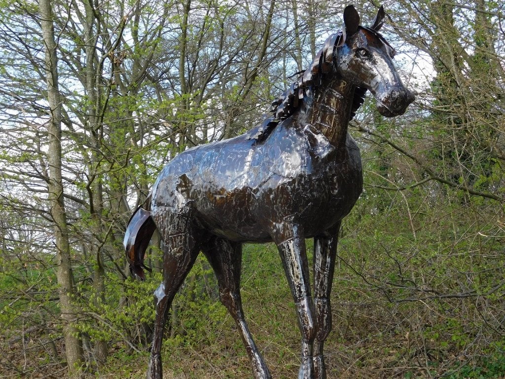 Paard ''Power'' XXL - 225 cm - Handgemaakt & Uniek, Antiek en Kunst, Kunst | Designobjecten, Ophalen of Verzenden