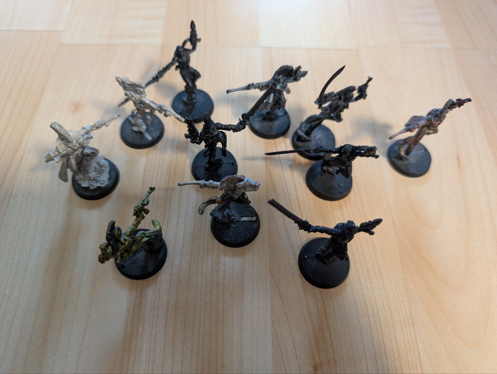 11 Metalen Harlequin Miniaturen - Warhammer 40K, Ophalen of Verzenden, Gebruikt