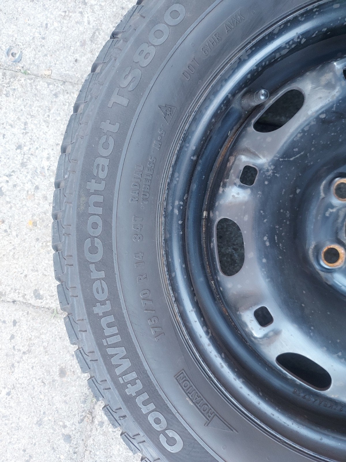 Stalen velgen met Continental WinterContact TS800 banden, Ophalen of Verzenden, Gebruikt
