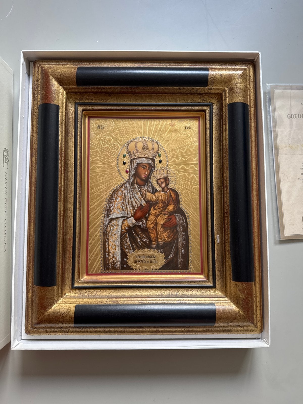 Gouden Madonna met Kind Icoon - Gelimiteerde Editie, Ophalen