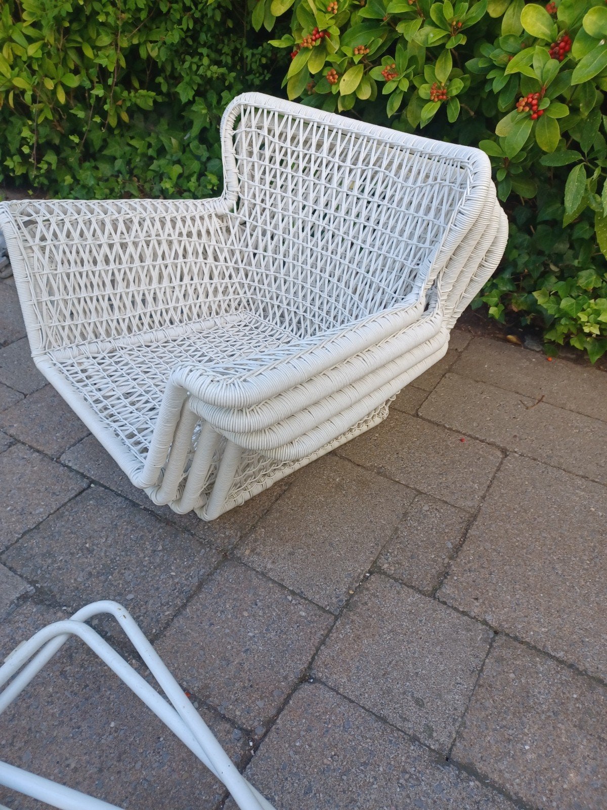 IKEA Högsten Tuinstoel - Stapelbaar en Comfortabel, Tuin en Terras, Ophalen, Zo goed als nieuw, Wicker, Stapelbaar