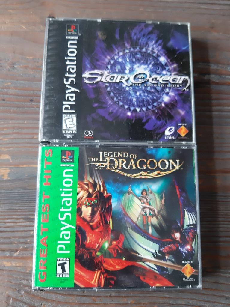 PS1 - Legend of Dragoon en Star Ocean; The Second Story, Spelcomputers en Games, Games | Sony PlayStation 1, Gebruikt, 1 speler