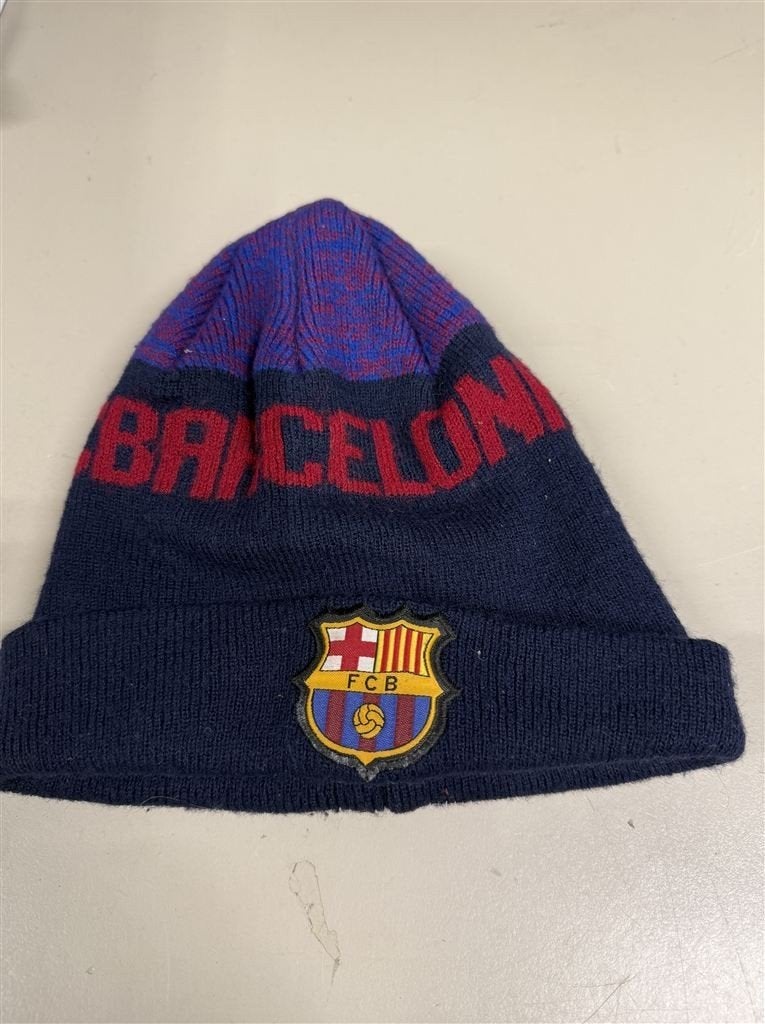 FC Barcelona Jongens Blauw Gestreepte Acryl Muts, Verzamelen, Ophalen of Verzenden, Zo goed als nieuw, Buitenlandse clubs, Shirt