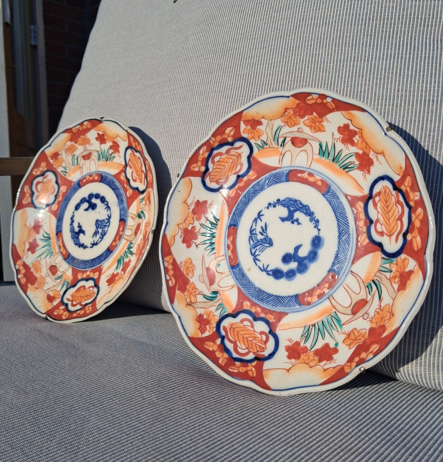 Antiek - porselein - Japans Imari borden - handbeschilderd, Antiek en Kunst, Ophalen of Verzenden