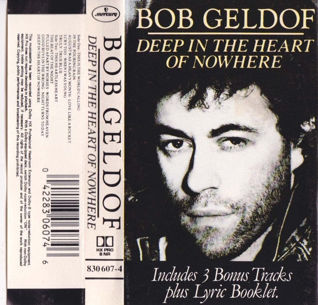 Bob Geldof – Deep In The Heart Of Nowhere Originele Cassette, 1 bandje, Ophalen of Verzenden, Origineel, Pop