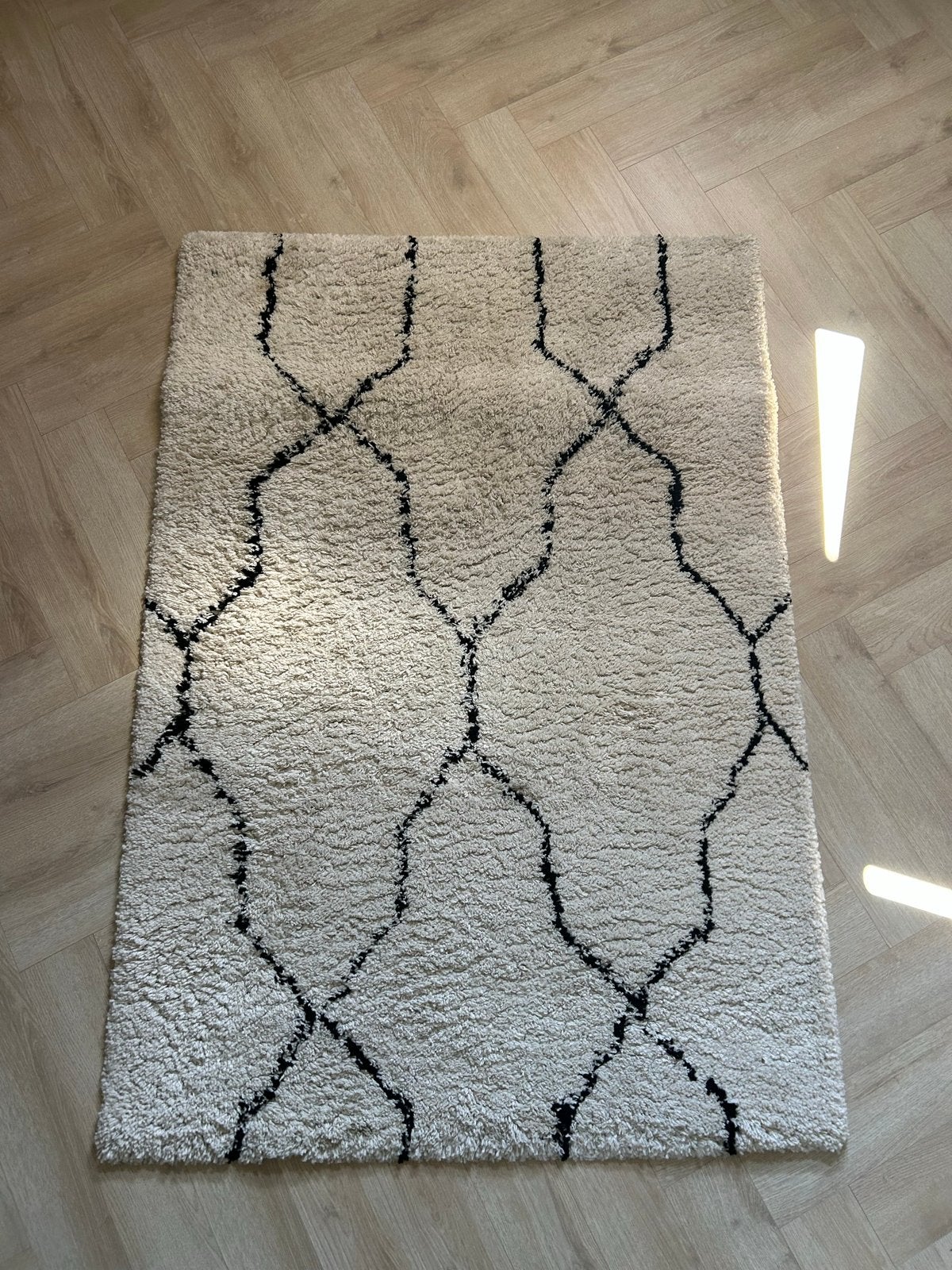 Tapijt Karwei 120x170 - zo goed als nieuw, Ophalen, Gebruikt, 100 tot 150 cm, Crème