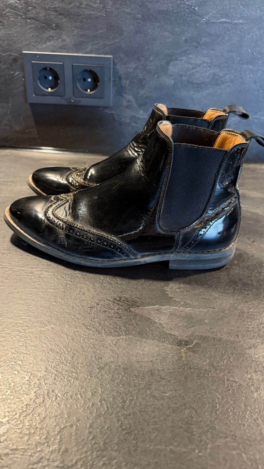 Zwart lak leren jodhpurs maat 39, Ophalen of Verzenden, Gebruikt, Dressuur, Schoeisel
