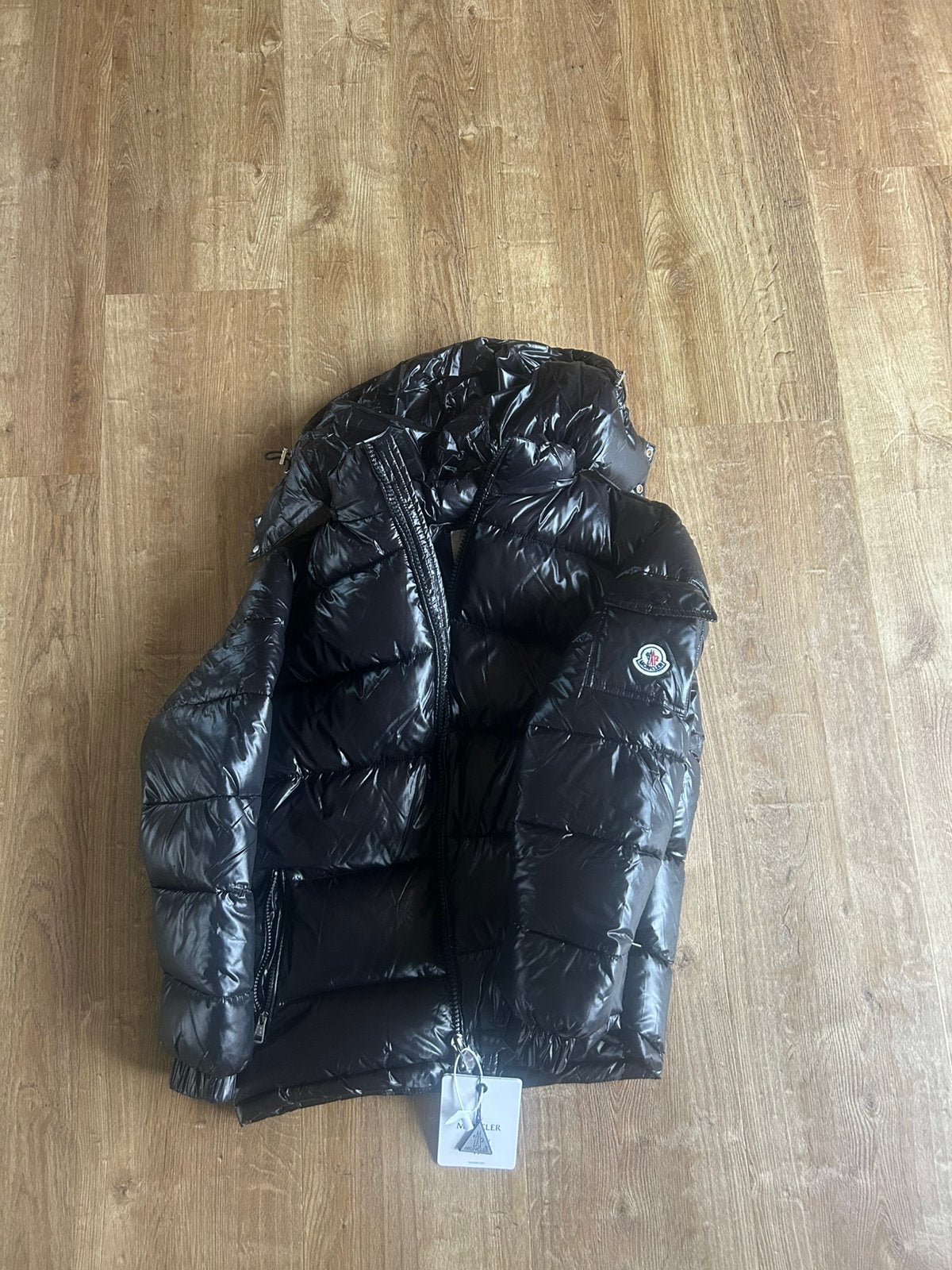Moncler Maya Heren Donsjack Zwart - Zo goed als nieuw, Ophalen of Verzenden, Zo goed als nieuw, Maat 48/50 (M), Zwart