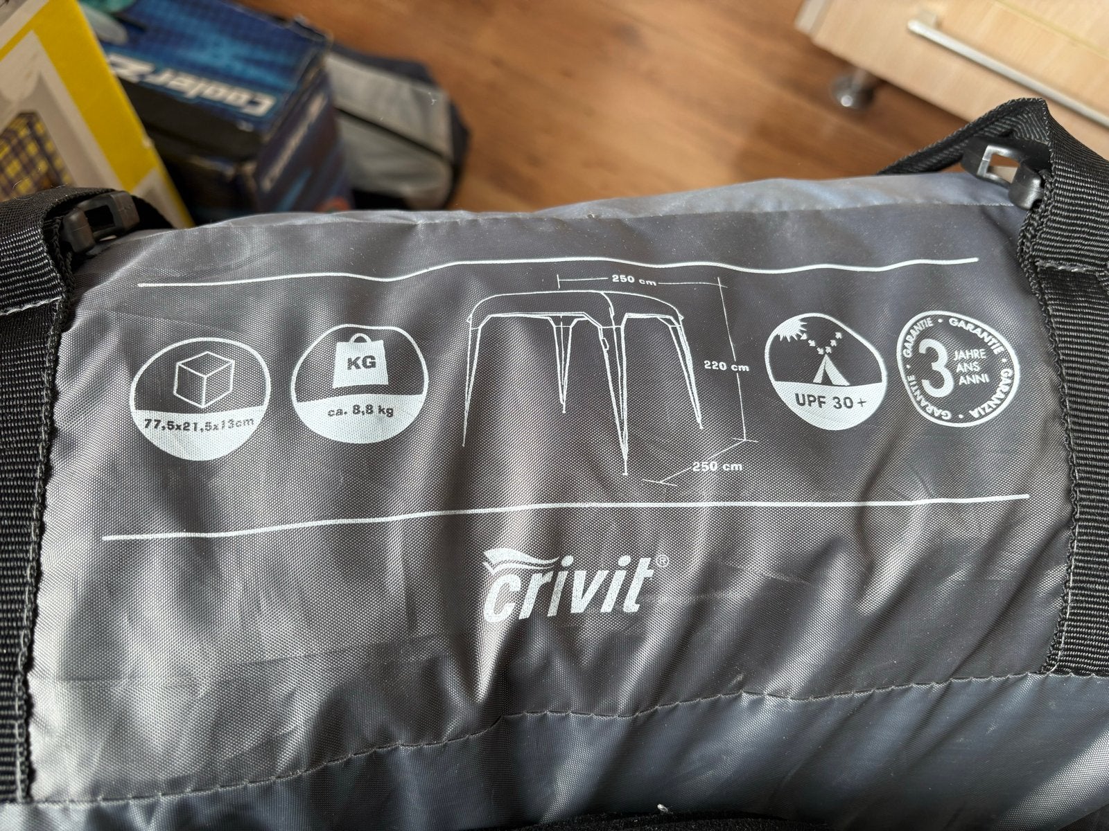 Crivit Partytent/Shelter 2.5x2.5m UPF 30+, Ophalen, Partytent, Minder dan 4 meter, Nieuw