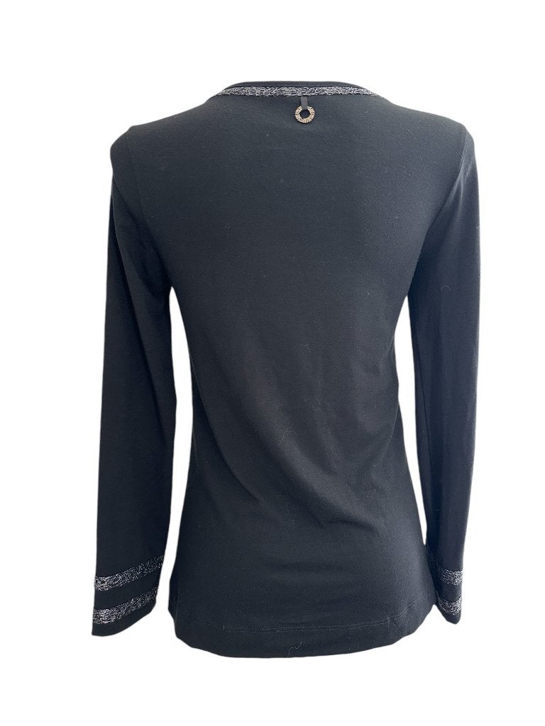 Save the Queen shirt lange mouw S, Kleding | Dames, Maat 38/40 (M), Zwart, Ophalen of Verzenden, Zo goed als nieuw
