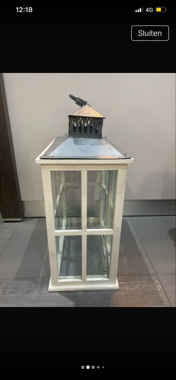 Grote Lifestyle Lantaarn / Windlicht - 60x41x23 cm, Huis en Inrichting, Woonaccessoires | Kandelaars en Kaarsen, Ophalen, Lantaarn
