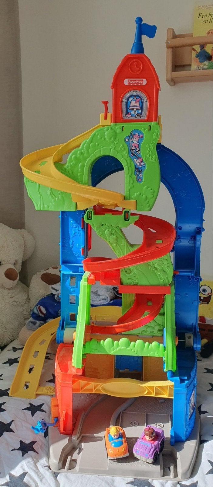 Fisher Price zit en sta wheelies garage, Kinderen en Baby's, Ophalen of Verzenden, Zo goed als nieuw, Speelset