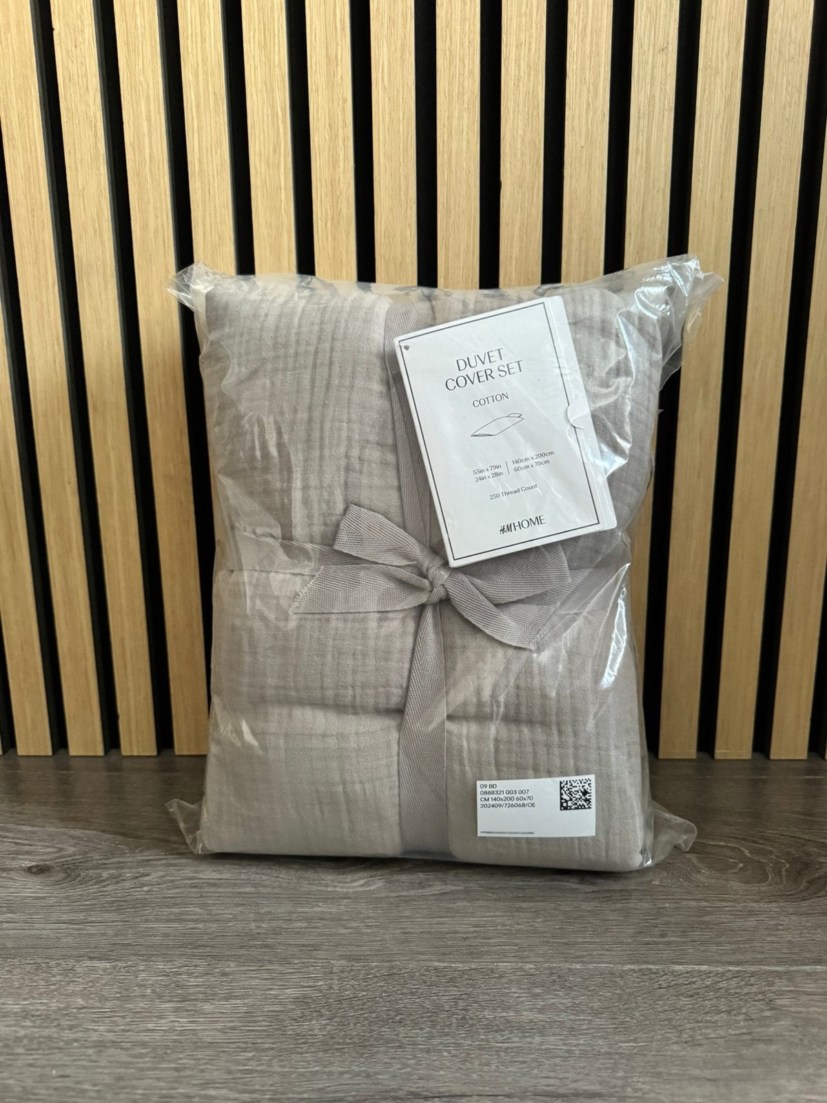 Duvet Cover Set H&M, Huis en Inrichting, Eenpersoons, Dekbedovertrek, Katoen, Nieuw