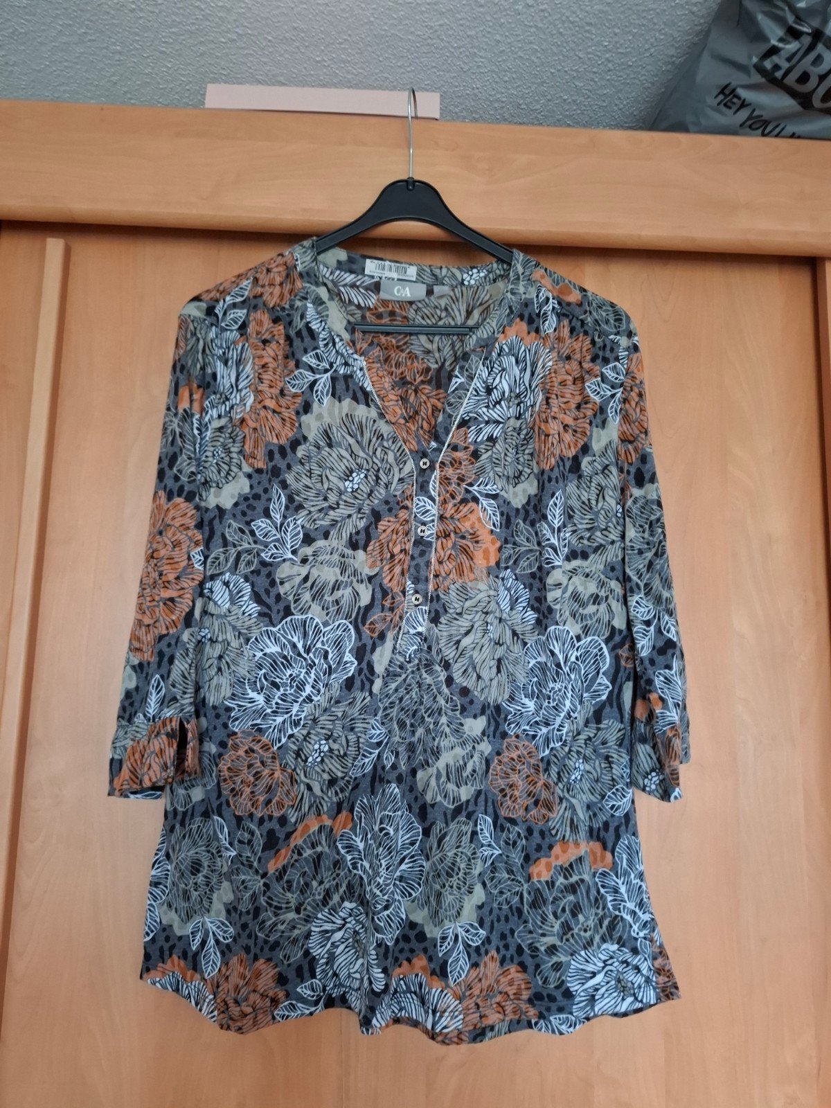 3x C&A Blouse met bloemenprint en 3/4 mouwen, Meerkleurig, Maat 46/48 (XL) of groter, Ophalen of Verzenden, Lange mouw
