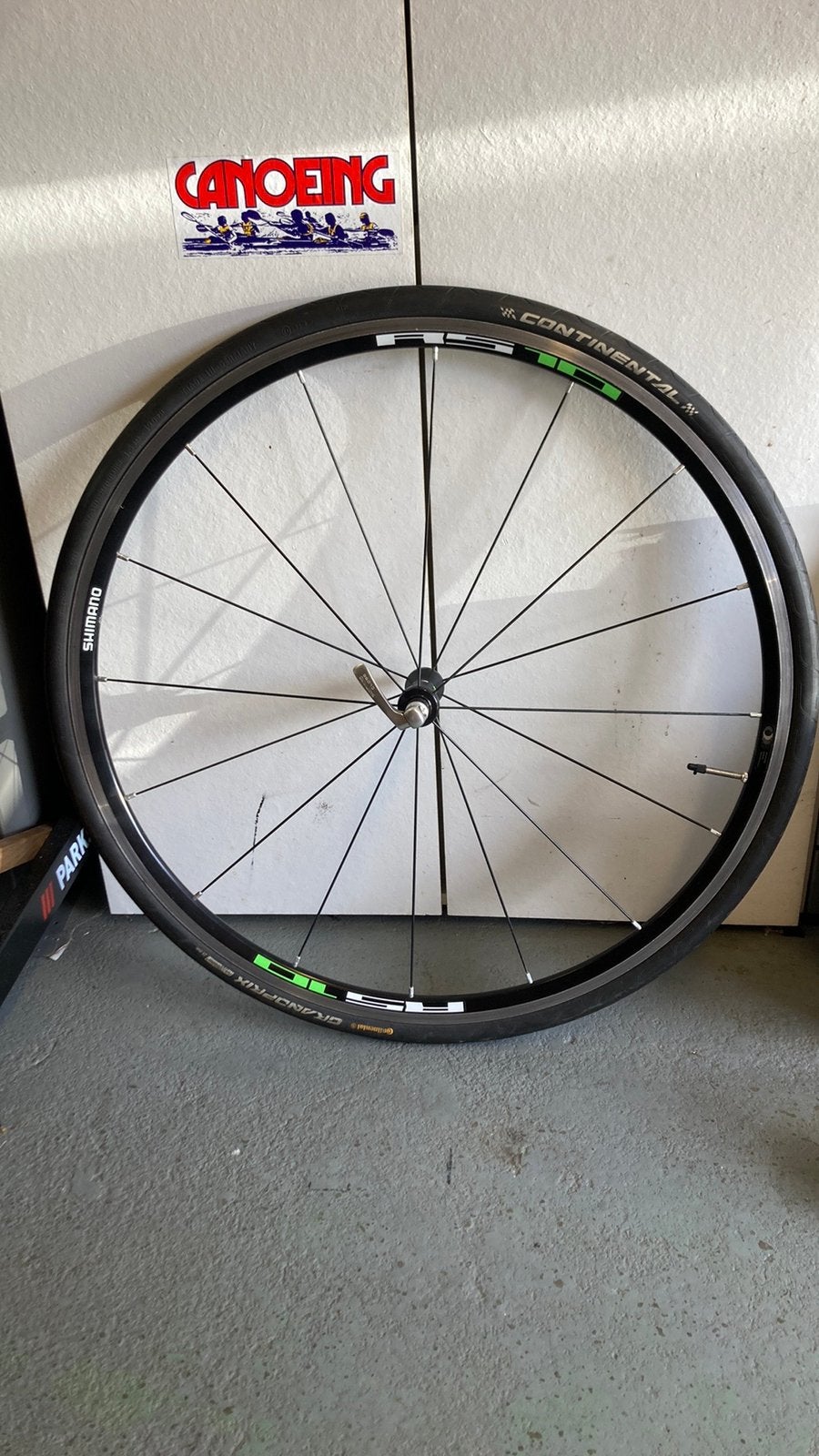 Shimano racefiets voorwiel met band, Fietsen en Brommers, Fietsonderdelen, Ophalen, Zo goed als nieuw, Racefiets, Band