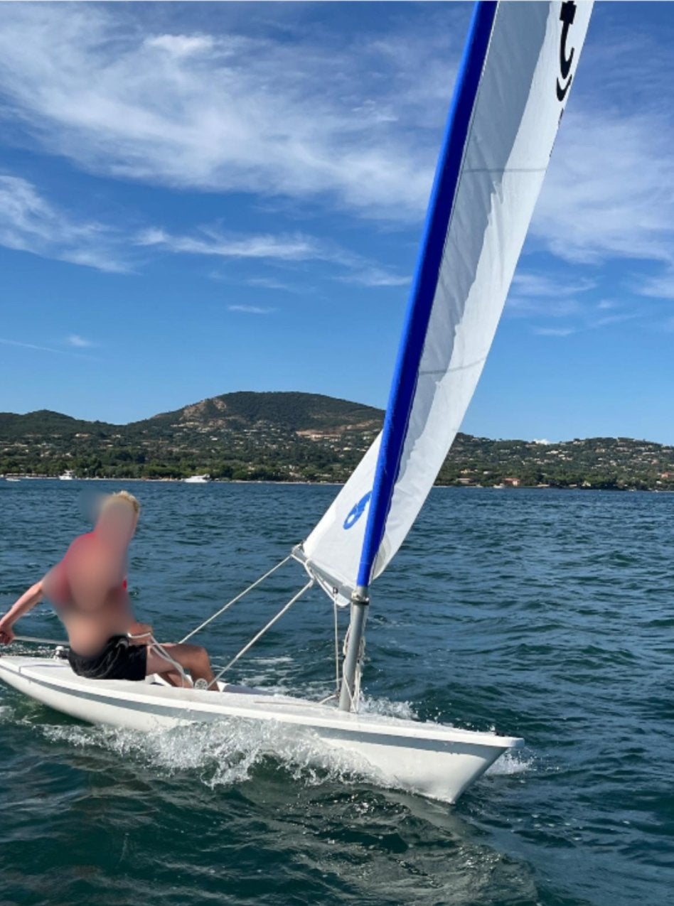 Snelle eenmans zeilboot van het merk topper, Watersport en Boten, Ophalen, Gebruikt, Minder dan 15 m², Overige typen