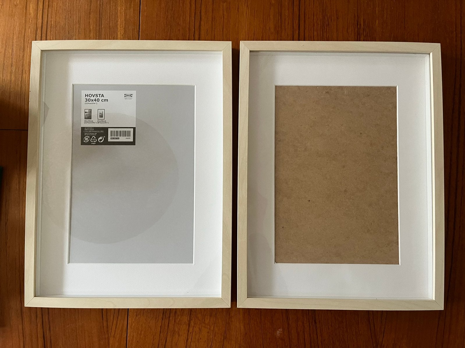Twee Ikea hovsta fotolijsten 30x40cm, Ophalen of Verzenden, Gebruikt