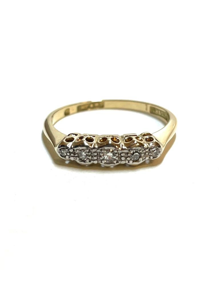 18k gouden ring met diamanten, -, -, Ophalen of Verzenden, Zo goed als nieuw